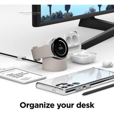 Smartklokke-kompatibel Samsung rund smartklokkeladeveske