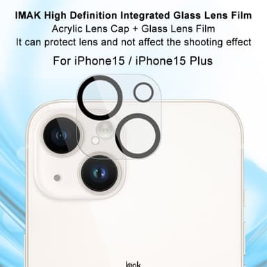 IMAK Linsedeksel Til iPhone 15/15 Plus Filmherdet