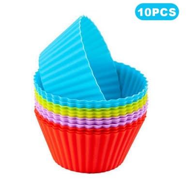 10 stk 7 cm silikonmuffins muffinsform kjøkkenbakeformer