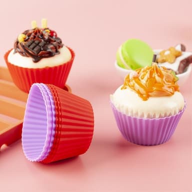 10 stk 7 cm silikonmuffins muffinsform kjøkkenbakeformer