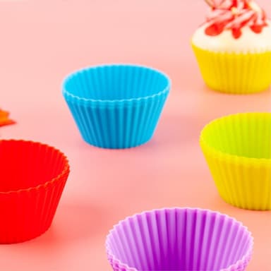 10 stk 7 cm silikonmuffins muffinsform kjøkkenbakeformer