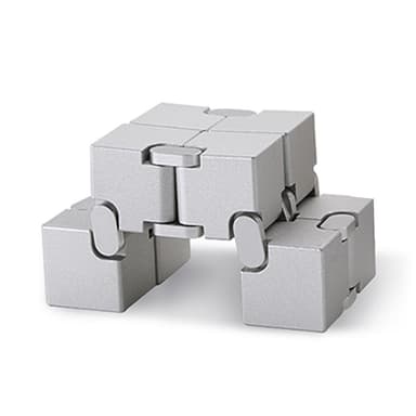 Fidget Spinner Relaxation Infinite Cube Metall Flip Cube - Svart