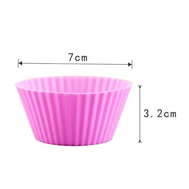 10 stk 7 cm silikonmuffins muffinsform kjøkkenbakeformer