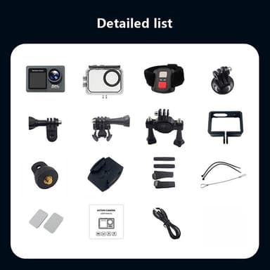 Handlingskamera 24MP 5K Ultra HD 30m vanntett utendørs sportskamera