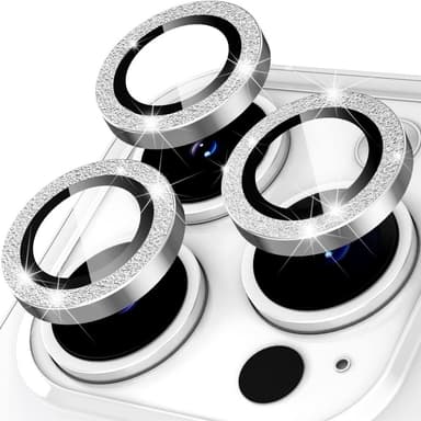Kameralinse til iPhone 15 Pro/15 Pro Max Glitter