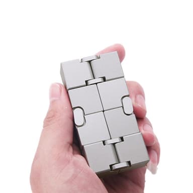 Fidget Spinner Relaxation Infinite Cube Metall Flip Cube - Svart