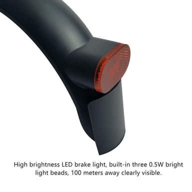 Xiaomi M365 Pro 2 Bakskjerm Stjermbeskytter med Lampe/Bremselys