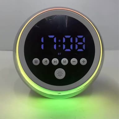 Vekkerklokke Bluetooth-høyttaler Dimbar FM-radiotimerfunksjon
