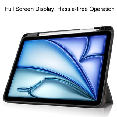 Til iPad Air 11 (2024) Slim Fit Tri-Foldbart Etui Pennebrett - Grå