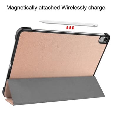 Til iPad Air 13 (2024) Trifoldbart deksel med smal passform - rosegull