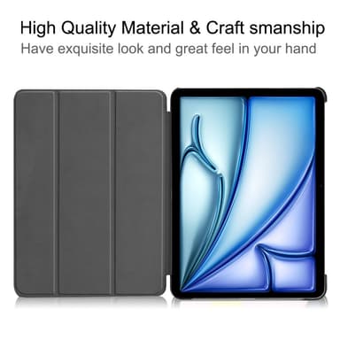 Til iPad Air 13 (2024) Trifoldbart deksel med smal passform - rosegull