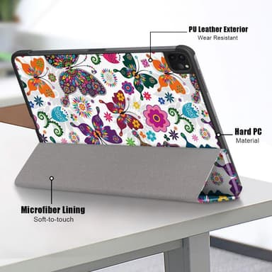 iPad Pro 11"" 2021/2020/2018 Trippeldeksel med smal passform - Butterfly