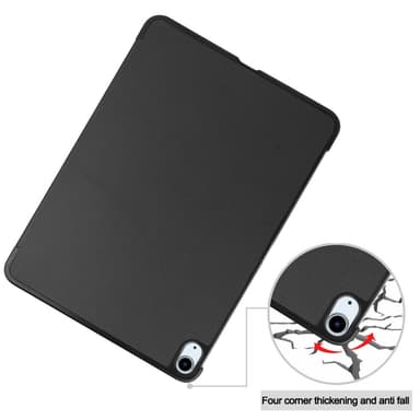 Til iPad Air 13 (2024) Slim Fit Tri-Foldbart Deksel - Svart