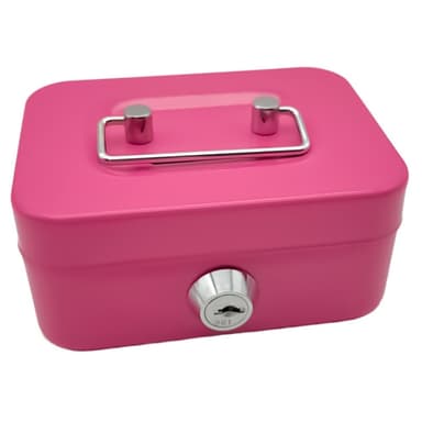 Safe Box med nøkkel - Rosa