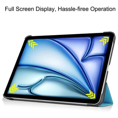 Til iPad Air 11 (2024) Slim Fit Tri-Foldbart Deksel - Lyseblå