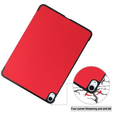 Til iPad Air 13 (2024) Slim Fit Tri-Foldbart Deksel - Rød