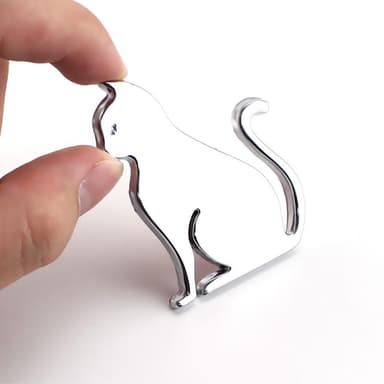 Metal Cat Sticker Støtfangerklistremerke Selvklebende Dekorasjon - Svart