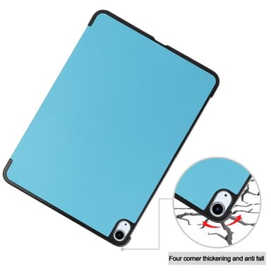 Til iPad Air 11 (2024) Slim Fit Tri-Foldbart Deksel - Lyseblå