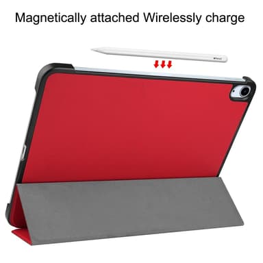 Til iPad Air 13 (2024) Slim Fit Tri-Foldbart Deksel - Rød
