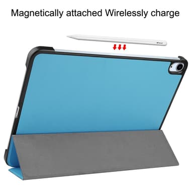 Til iPad Air 11 (2024) Slim Fit Tri-Foldbart Deksel - Lyseblå