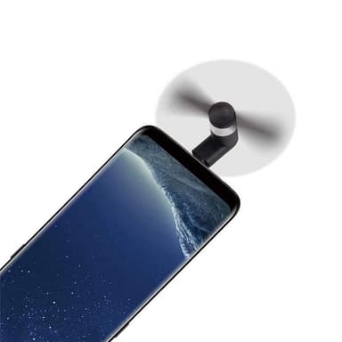 Smarttelefonvifte med USB-C - Svart