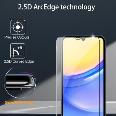 2 stk for Samsung Galaxy A55 5G skjermbeskytter i herdet glass med kameralinsebeskytter