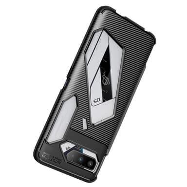 Asus ROG Phone 5 TPU Karbonfiber Tekstur - Svart