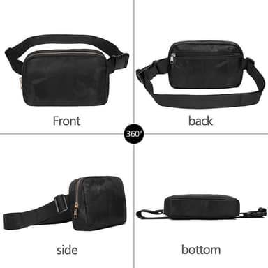 Brystmidjeveske Sport Casual Crossbody Bag - Svart Camouflage