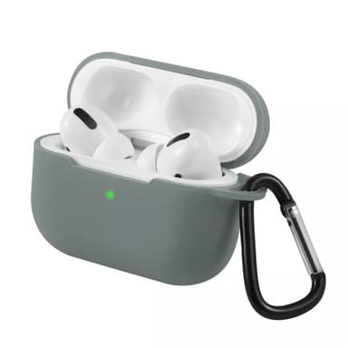 Silikonskall med krok for Airpods Pro, Grå
