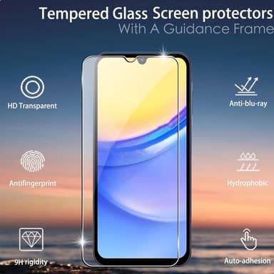 2 stk for Samsung Galaxy A55 5G skjermbeskytter i herdet glass med kameralinsebeskytter