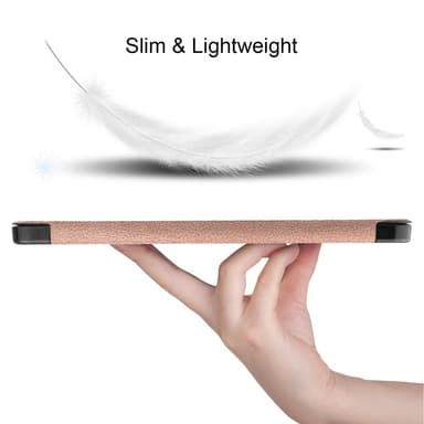 Til iPad Air 11 (2024) Slim Fit Trifoldbart deksel Pennerom - RoseGold
