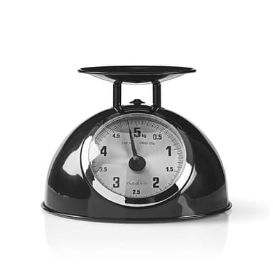 Nedis Kjøkken Scales | Analog | Rustfritt Stål | Avtakbar bolle | Sort