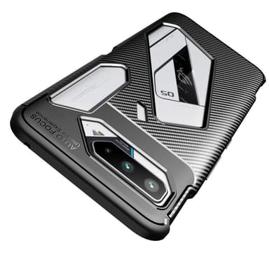 Asus ROG Phone 5 TPU Karbonfiber Tekstur - Svart