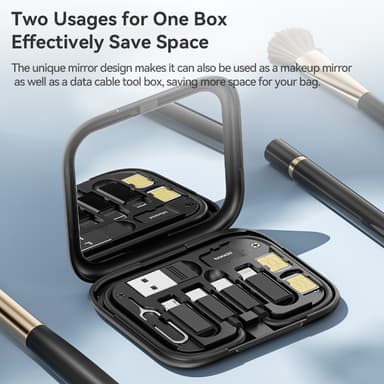 TOOCKI USB-C til USB-C kabel USB+IP+Micro USB-adapterveske