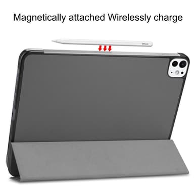 Til iPad Pro 11 (2024) Slim Fit Trifoldbart deksel - Grå