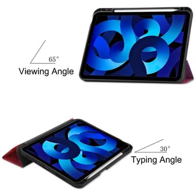 Apple iPad 10.9 2022 Trippeldeksel med smal passform Pennholder - Galaxy