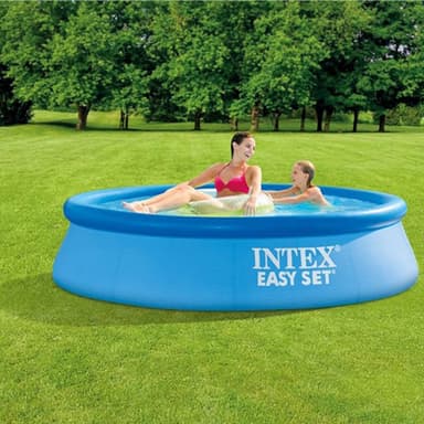 Intex Easy Set, oppblåsbart basseng + pumpe, 244x61 cm, 1900 liter
