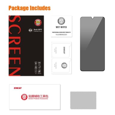 ENKAY For Samsung Galaxy A15 Anti-Spy Skjermbeskytter Full Dekning