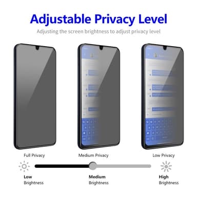 ENKAY For Samsung Galaxy A15 Anti-Spy Skjermbeskytter Full Dekning