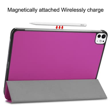 Til iPad Pro 11 (2024) Slim Fit Trifoldbart deksel - Lilla