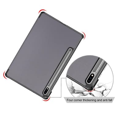 Slim Fit Dekseldeksel til Samsung Galaxy Tab S7 FE/Tab S7 Plus/Tab S8+ - Grå