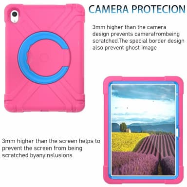 Heavy Duty Armor-deksel til iPad 10.9 2022 Gen 10 - Rosa