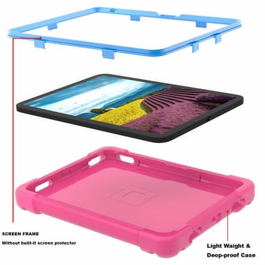 Heavy Duty Armor-deksel til iPad 10.9 2022 Gen 10 - Rosa