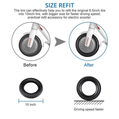10"" Dekk+slange til Xiaomi M365/M365 Pro Scooter, 2-Pack