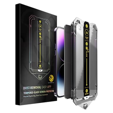 For iPhone 15 Anti-Spy Privacy Skjermbeskytter i Herdet Glass