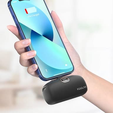 KUULAA 18W 5000mAh bærbar telefonlader USB-C Powerbank 2 porter