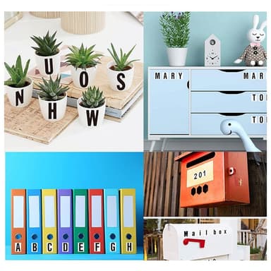 2 ark 7,6* 3 cm numeriske etikettklistremerker Figurer