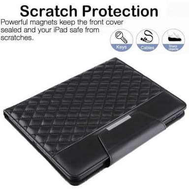 Til iPad 10.9 2022 Gen 10 Sammenleggbart Veske - Svart
