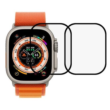 Apple Watch Ultra 49 mm herdet glass, 2-pakning