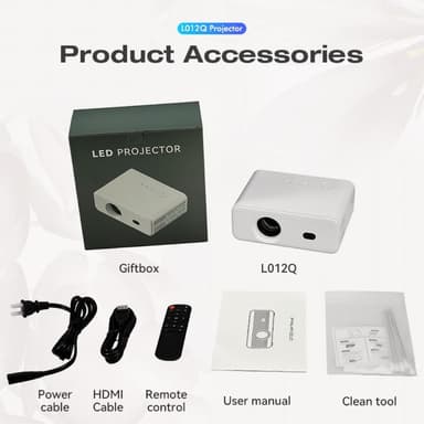 4K projektor WiFi 6 Bluetooth 5.2 Android 11 1+8G hjemmeprojektor